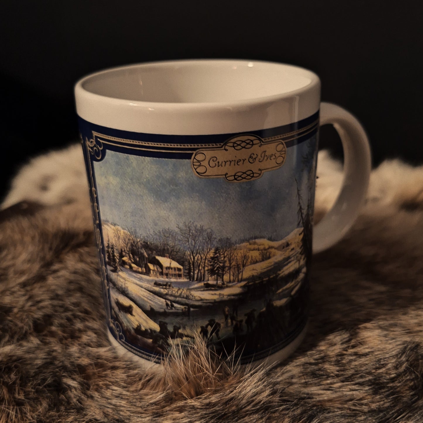 Vintage Currier & Ives Mug