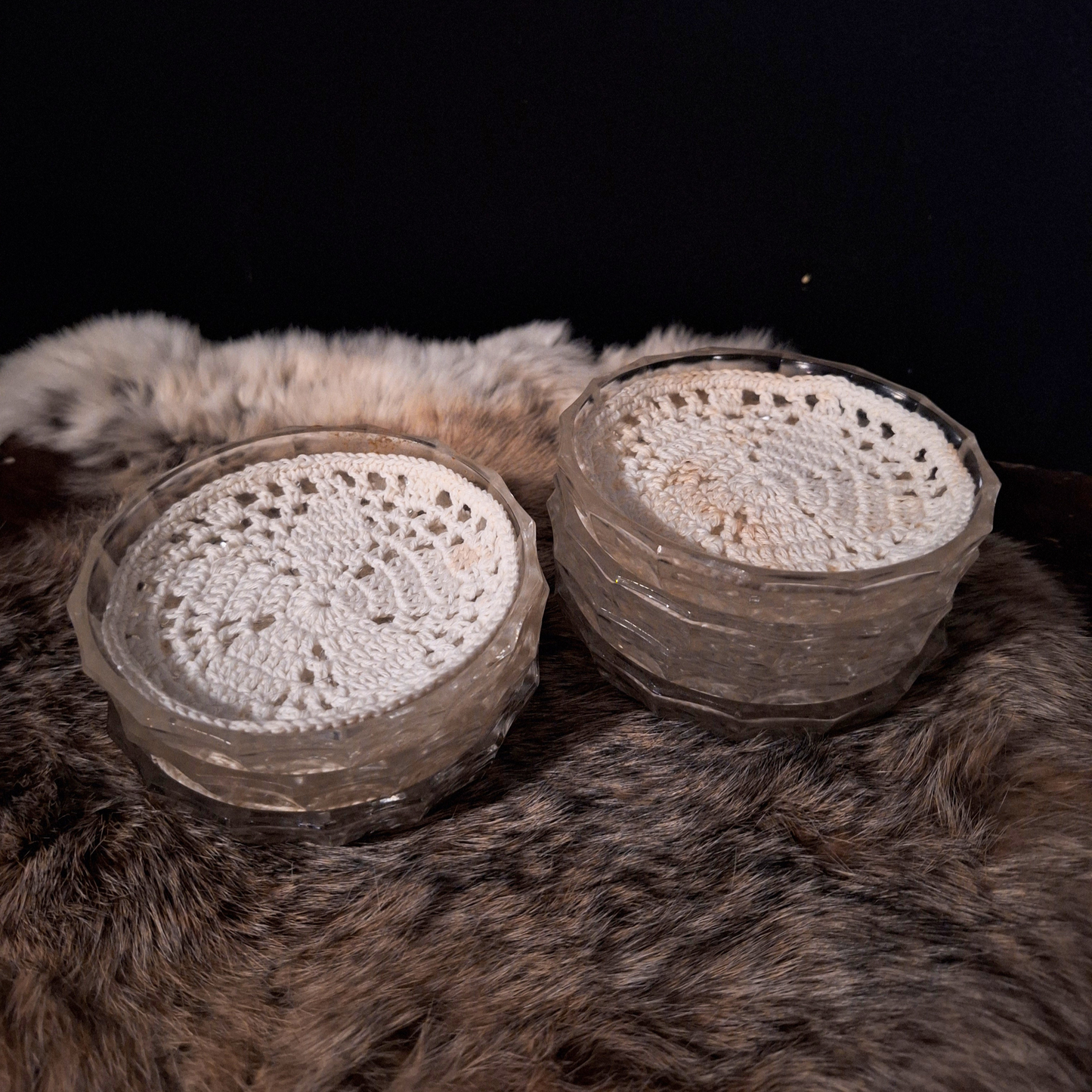 Glass & Doily Coasters