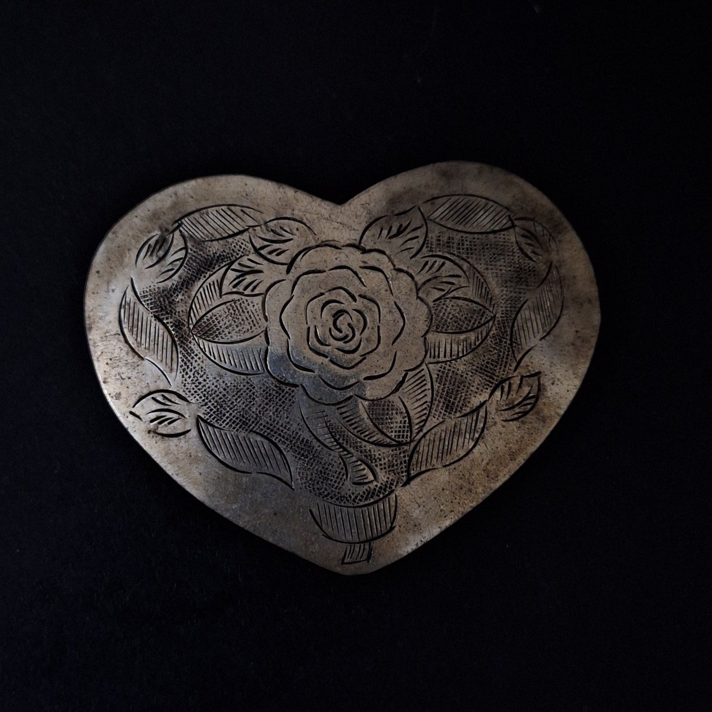 Vintage Silver Heart Brooch