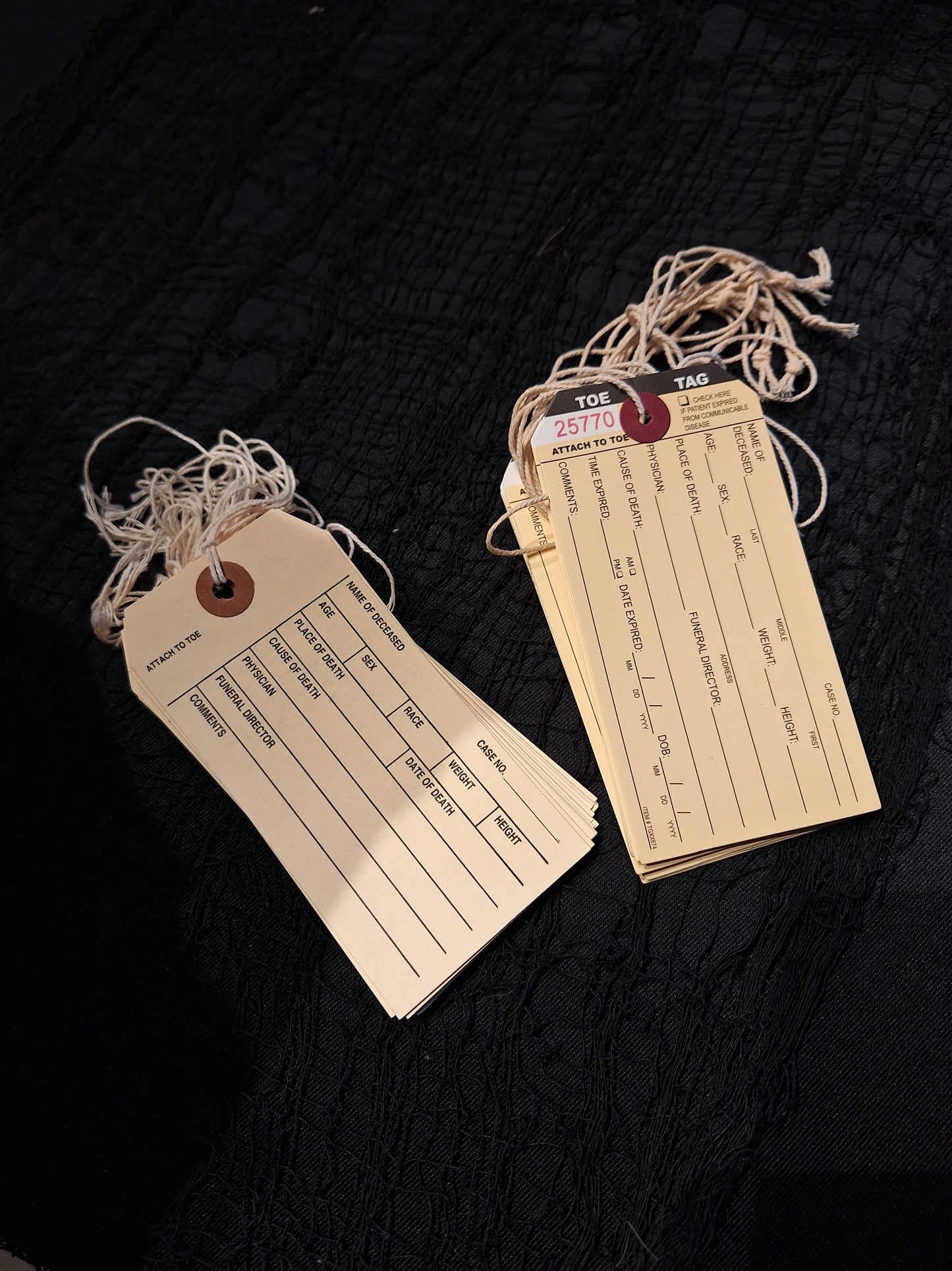 Vintage Toe Tags