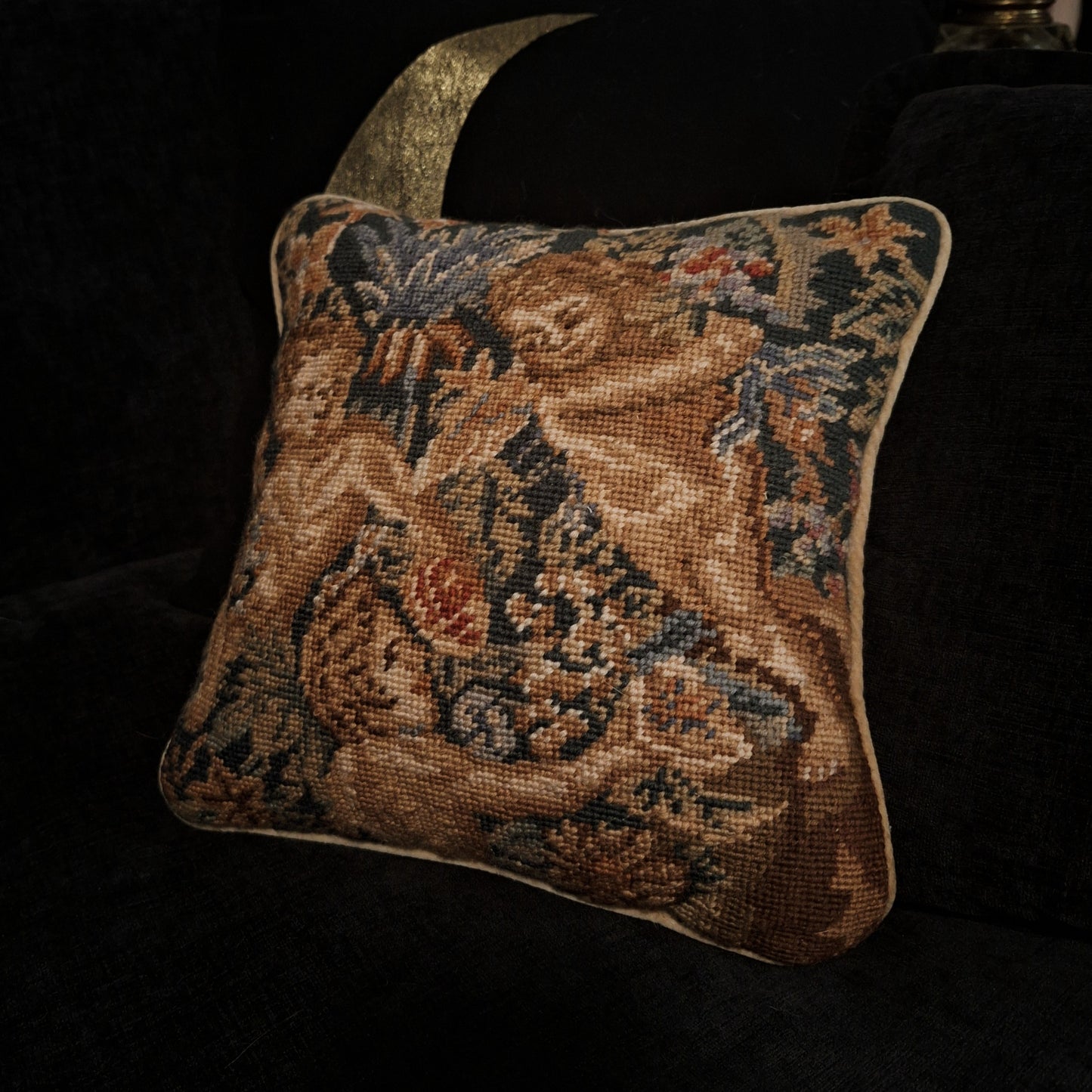 Vintage Cherub Throw Pillow