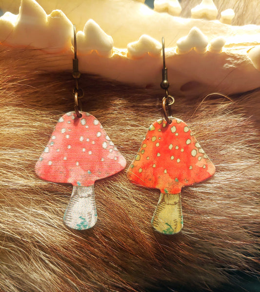 Fly Agaric Mushroom Earrings