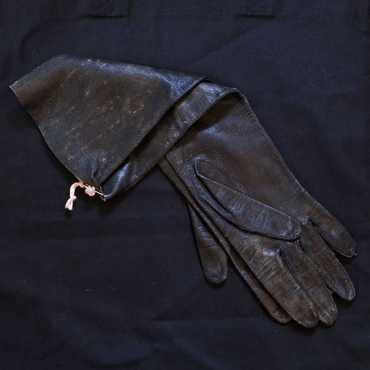 Vintage Women's Black Italian Leather Gloves