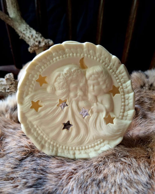 Vintage "Peace on Earth" Seraphim Christmas Tea Light Holder