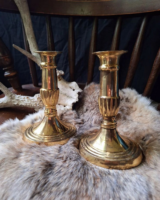 Vintage Solid Brass Candlestick