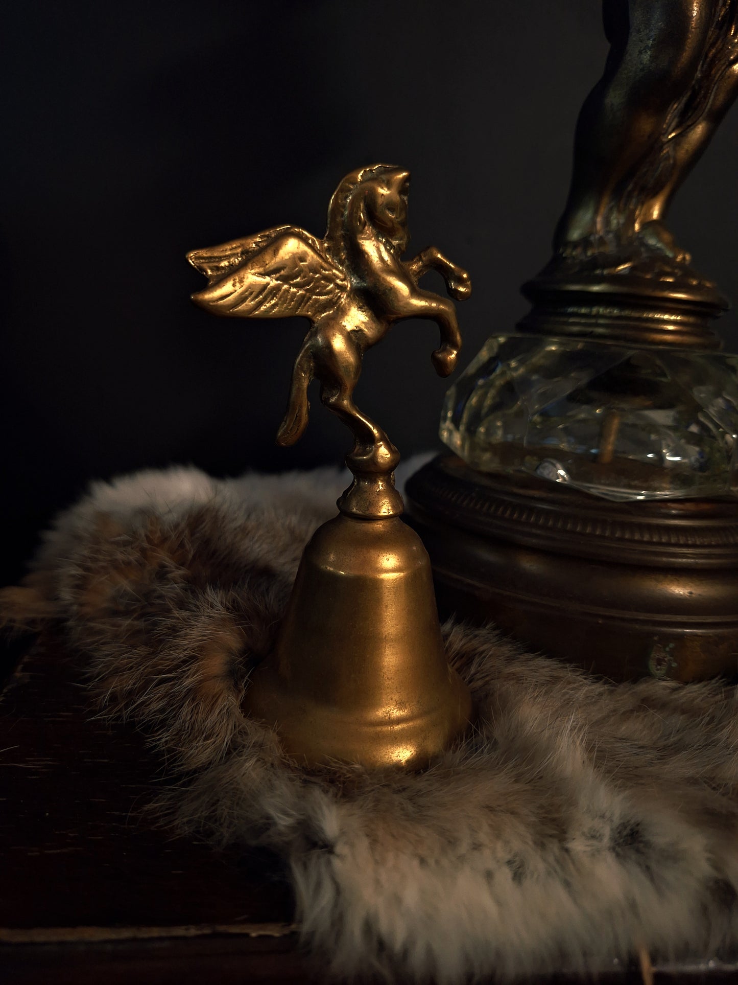 Vintage Brass Pegasus Bell