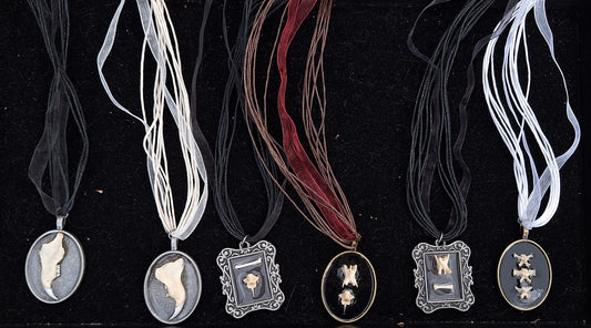 Squirrel Bone Framed Necklaces