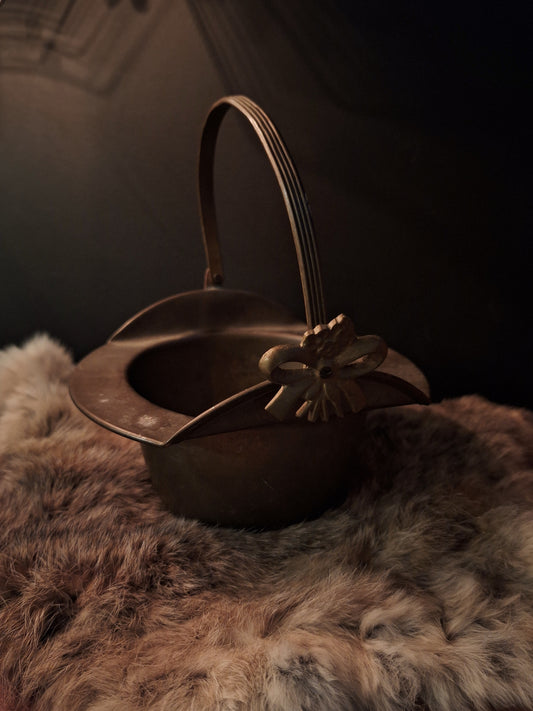 Vintage Brass Basket