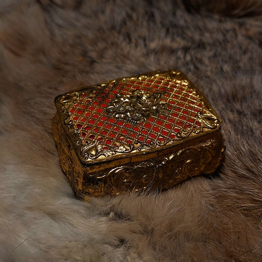 Vintage Gold Trinket Box