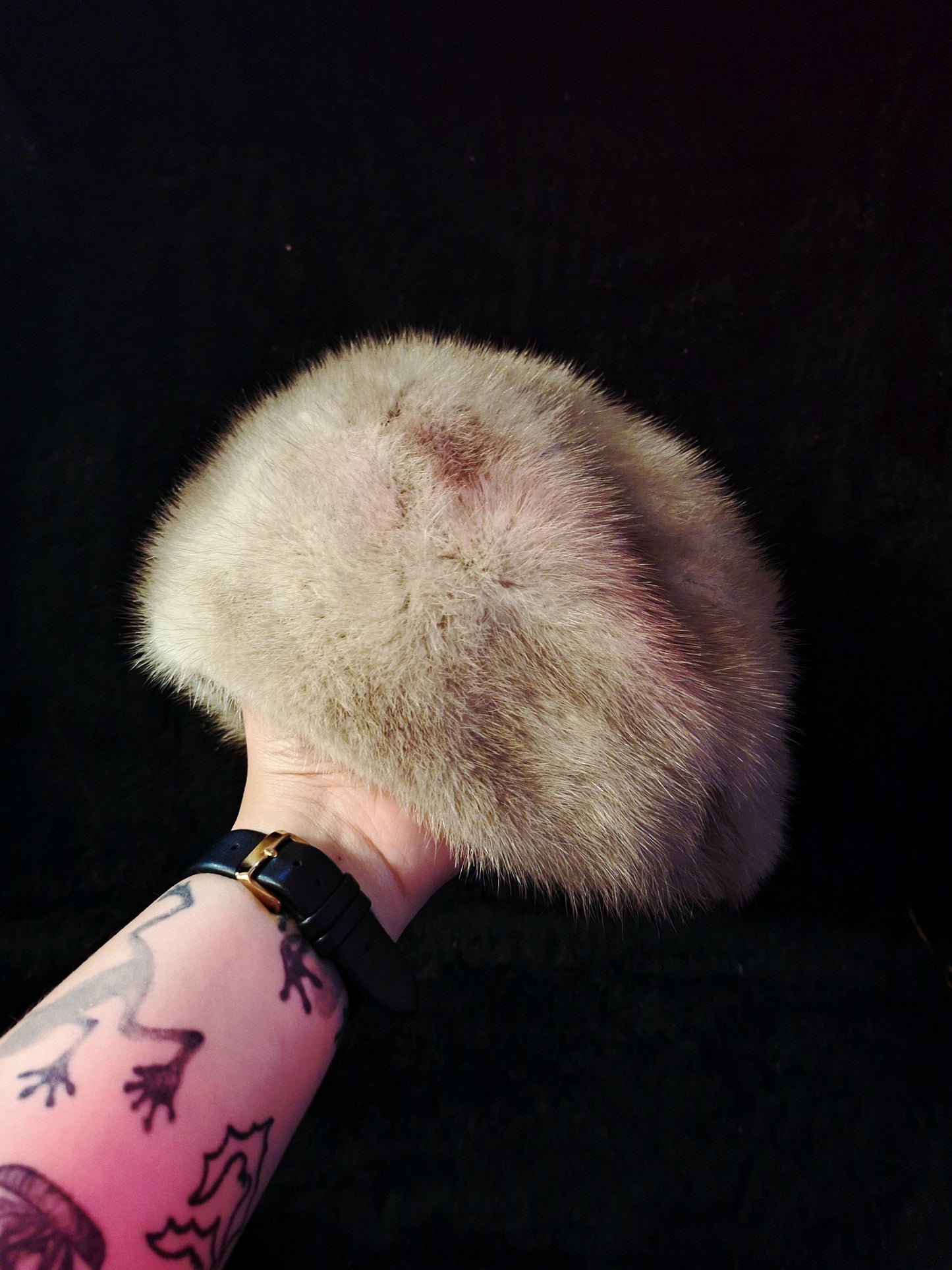 Greyish Brown Vintage Mink Hat