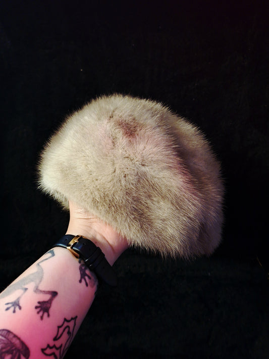Greyish Brown Vintage Mink Hat