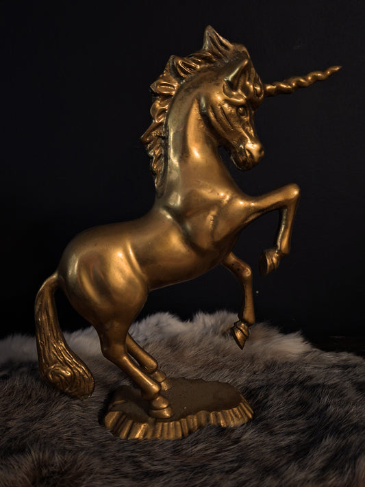 Vintage Large Brass Unicorn